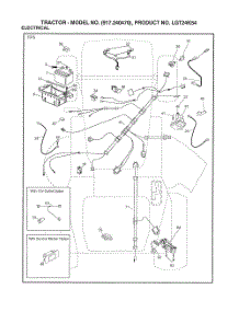 Electrical parts for Husqvarna Riding Mower Tractor 240470 from AppliancePartsPros.com