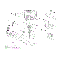 Engine parts for Husqvarna Riding Mower Tractor 240470 from AppliancePartsPros.com