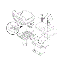 Seat parts for Husqvarna Riding Mower Tractor 240470 from AppliancePartsPros.com