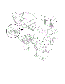 Seat parts for Husqvarna Riding Mower Tractor 240471 from AppliancePartsPros.com