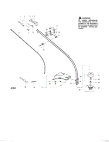 Driveshaft  /  Shield  /  Handle parts for Husqvarna Grass Line Trimmer 24C TYPE 2 from AppliancePartsPros.com