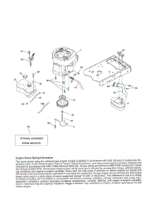 Engine parts for Husqvarna Riding Mower Tractor 250180 from AppliancePartsPros.com