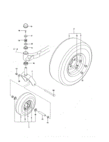Wheels  /  Tires parts for Husqvarna Riding Mower Tractor 250201 from AppliancePartsPros.com