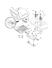 Seat parts for Husqvarna Riding Mower Tractor 287561 from AppliancePartsPros.com