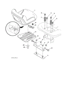 Seat parts for Husqvarna Riding Mower Tractor 289560 from AppliancePartsPros.com