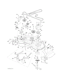 Mower Deck parts for Husqvarna Riding Mower Tractor 289560 from AppliancePartsPros.com