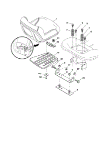 Seat parts for Husqvarna Riding Mower Tractor 289570 from AppliancePartsPros.com