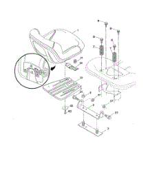 Seat parts for Husqvarna Riding Mower Tractor 290840 from AppliancePartsPros.com