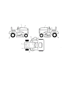 Decals parts for Husqvarna Riding Mower Tractor 290840 from AppliancePartsPros.com
