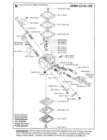 Carburetor Zama C3-El18b parts for Husqvarna Chainsaw 350 from AppliancePartsPros.com