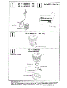 Cylinder Assembly parts for Husqvarna Chainsaw 350 from AppliancePartsPros.com
