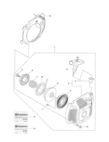 Starter 435E, 440E parts for Husqvarna Chainsaw 440E from AppliancePartsPros.com