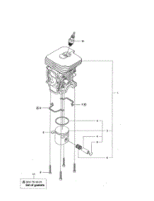 Cylinder Piston 435, 435E parts for Husqvarna Chainsaw 440E from AppliancePartsPros.com