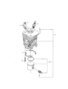 Cylinder Piston parts for Husqvarna Chainsaw 455E from AppliancePartsPros.com