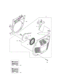 Starter parts for Husqvarna Chainsaw 455E from AppliancePartsPros.com