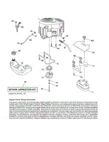 Engine parts for Husqvarna Riding Mower Tractor 502110 from AppliancePartsPros.com