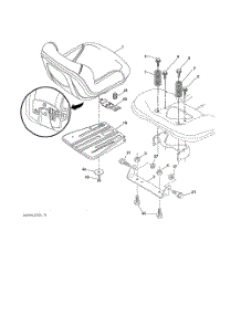 Seat Assembly parts for Husqvarna Riding Mower Tractor 502120 from AppliancePartsPros.com