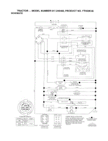 Schematic Diagram parts for Husqvarna Riding Mower Tractor 917240460 from AppliancePartsPros.com