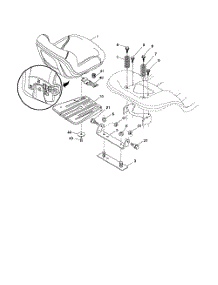 Seat parts for Husqvarna Riding Mower Tractor 917287540 from AppliancePartsPros.com