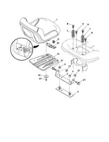 Seat parts for Husqvarna Riding Mower Tractor 917289580 from AppliancePartsPros.com