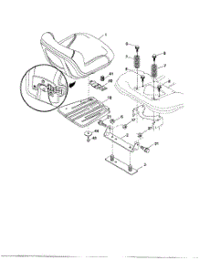 Seat Assembly parts for Husqvarna Riding Mower Tractor 917289610 from AppliancePartsPros.com