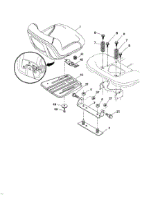 Seat parts for Husqvarna Riding Mower Tractor 917289630 from AppliancePartsPros.com