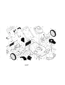 Engine  /  Housing  /  Handle parts for Husqvarna Walk Behind Lawn Mower 917374424 from AppliancePartsPros.com