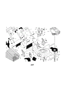 Engine  /  Housing  /  Handle  /  Grassbag parts for Husqvarna Walk Behind Lawn Mower 917374451 from AppliancePartsPros.com