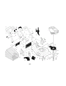 Engine  /  Housing  /  Handle parts for Husqvarna Walk Behind Lawn Mower 917374456 from AppliancePartsPros.com
