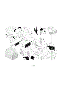 Engine  /  Housing  /  Handle  /  Grassbag parts for Husqvarna Walk Behind Lawn Mower 917374461 from AppliancePartsPros.com