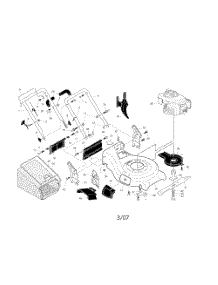 Engine  /  Housing  /  Handles parts for Husqvarna Walk Behind Lawn Mower 917374471 from AppliancePartsPros.com