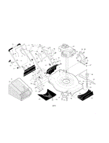 Engine  /  Housing  /  Handle parts for Husqvarna Walk Behind Lawn Mower 917379151 from AppliancePartsPros.com