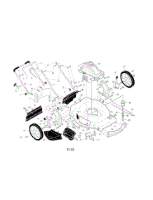Engine  /  Housing  /  Handle parts for Husqvarna Walk Behind Lawn Mower 917380452 from AppliancePartsPros.com