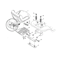 Seat Assembly parts for Husqvarna Riding Mower Tractor 96043000301 from AppliancePartsPros.com