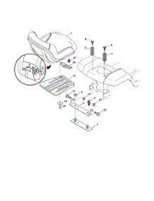 Seat Assembly parts for Husqvarna Riding Mower Tractor 96043000500 from AppliancePartsPros.com