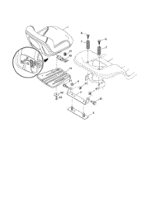 Seat parts for Husqvarna Riding Mower Tractor 96043003300 from AppliancePartsPros.com