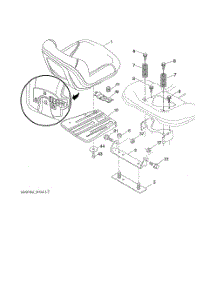 Seat parts for Husqvarna Riding Mower Tractor 960430172 from AppliancePartsPros.com