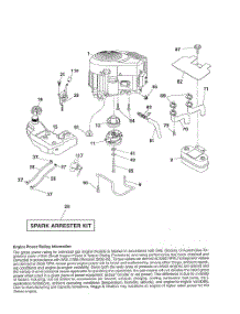 Engine parts for Husqvarna Riding Mower Tractor 96043017700 from AppliancePartsPros.com