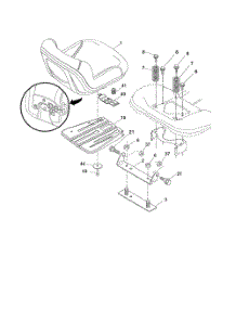Seat parts for Husqvarna Riding Mower Tractor 96043018101 from AppliancePartsPros.com