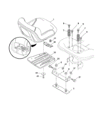 Seat parts for Husqvarna Riding Mower Tractor 96043018300 from AppliancePartsPros.com
