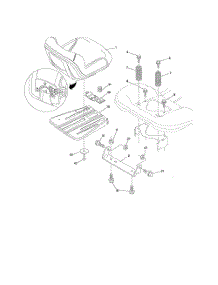 Seat Assembly parts for Husqvarna Riding Mower Tractor 96043021800 from AppliancePartsPros.com