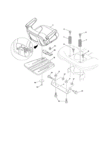 Seat parts for Husqvarna Riding Mower Tractor 96043022400 from AppliancePartsPros.com