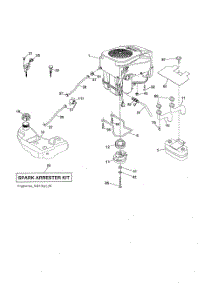Engine parts for Husqvarna Riding Mower Tractor 96043022500 from AppliancePartsPros.com