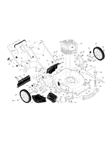 Handle  /  Engine  /  Deck parts for Husqvarna Walk Behind Lawn Mower 96143009604 from AppliancePartsPros.com