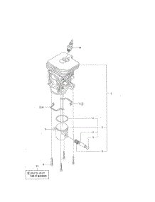 Cylinder Piston parts for Husqvarna Chainsaw 965167936 from AppliancePartsPros.com