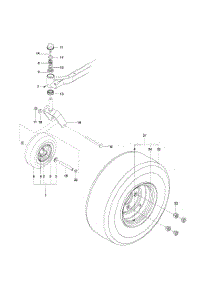 Wheels  /  Tires parts for Husqvarna Riding Mower Tractor 966455801 from AppliancePartsPros.com