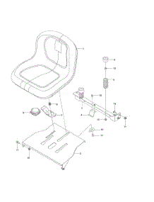 Seat parts for Husqvarna Riding Mower Tractor 966612301 from AppliancePartsPros.com