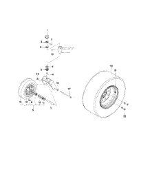 Wheels parts for Husqvarna Riding Mower Tractor 966613101 from AppliancePartsPros.com