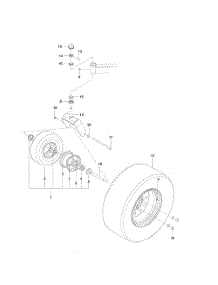 Wheels parts for Husqvarna Riding Mower Tractor 967003901 from AppliancePartsPros.com