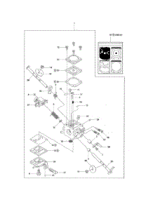 Carburetor parts for Husqvarna Chainsaw 967166101 from AppliancePartsPros.com